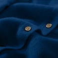 thumbnail image 5 of VISALY Cropped Cardigan Open Front Cardigan for Women Cardigans Sweaters for Women Button Front Long Sleeve Cardigan Crewneck Cardigan Knit Cardigans Dark Blue S, 5 of 6