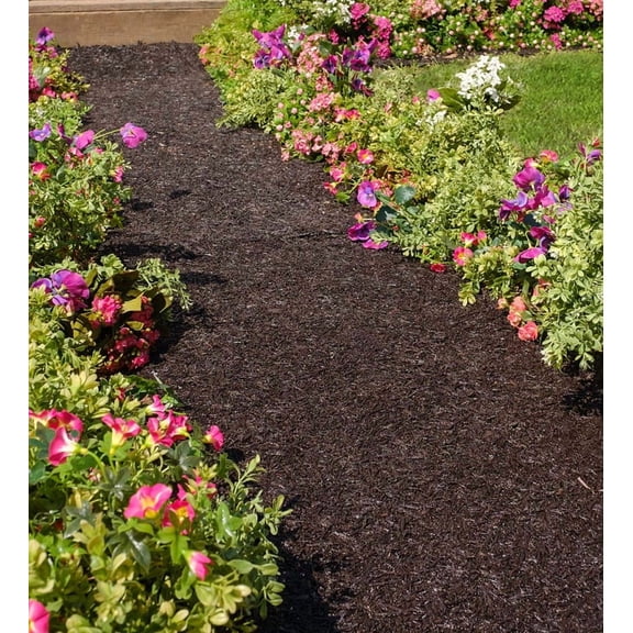 Permanent Mulch Recycled Rubber Outdoor Pathway for Gardens, 22" W x 6' L