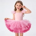 thumbnail image 4 of EnJoCho Girls Tutu Dress Ruffl𝖾 Sleeveless Gradient Tulle Toddler Elastic Smoc𝗄ed Wedding Puffy Dresses Summer Cute Princess Outfit Toddler Skater Dress Casual, 4 of 5