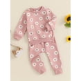 thumbnail image 4 of RSRZRCJ Toddler Baby Girl Fall Outfits Floral Print Long Sleeve Sweatshirts Long Pants 2Pcs Clothes Set, 4 of 8