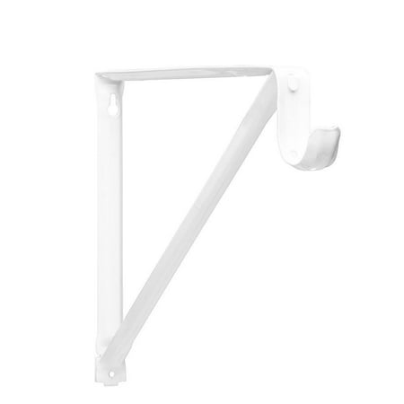Closet Shelf Brackets And Rods Closet Pro RP-0044-BWT Light Duty 11 in. Shelf And Rod Bracket, White, Holds rods with up to an 1-3/8-inches diameter By John Sterling ()