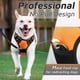 thumbnail image 3 of Arnés para perros naranja grande, ajustable, reflectante, antitirones, fácil de poner, con asa de control, transpirable, duradero, para perros medianos y grandes., 3 of 5