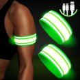 thumbnail image 1 of Brazalete LED recargable con bandas reflectantes de alta visibilidad para running ciclismo y caminatas nocturnas ajustable para hombres mujeres y niños, 1 of 7