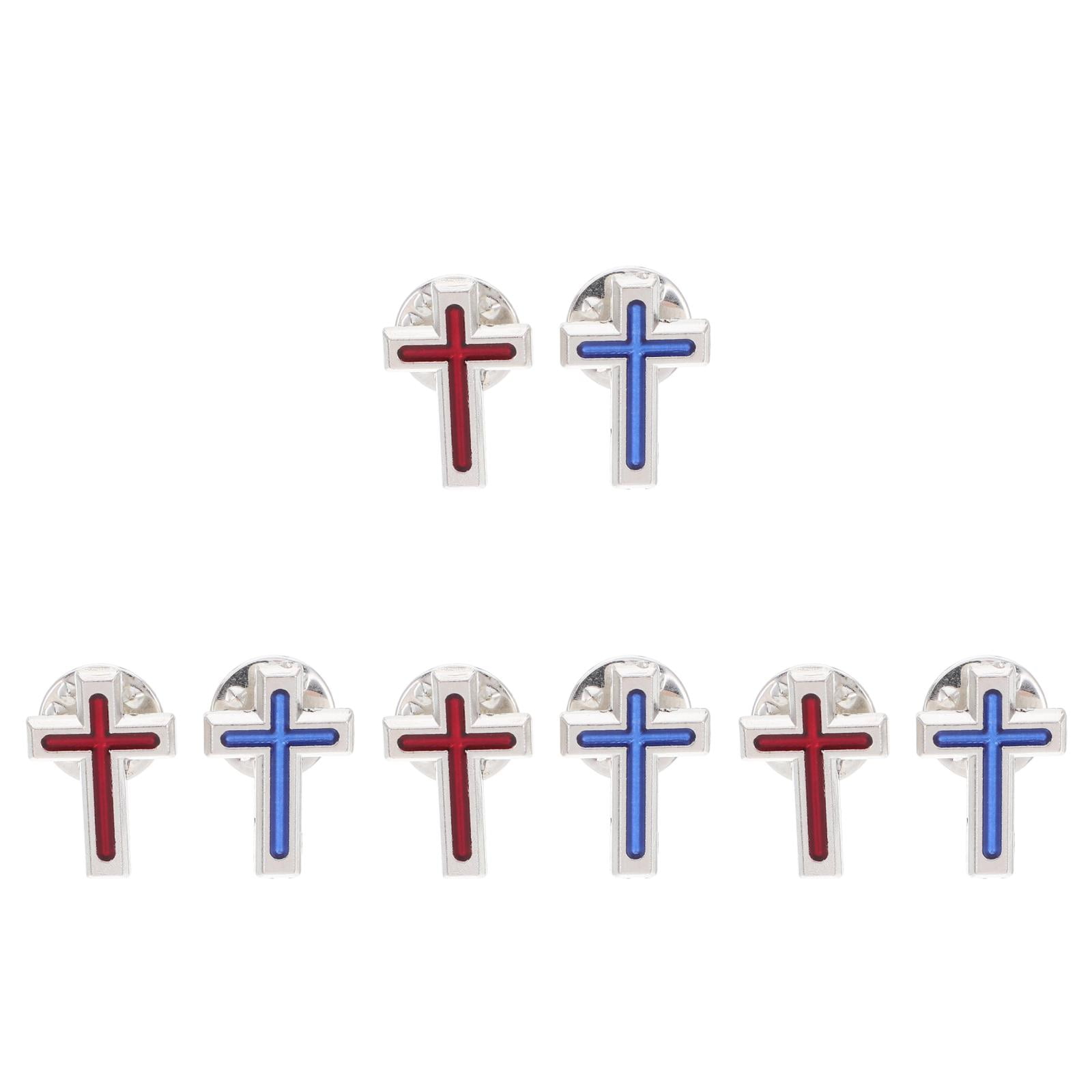 Cross Brooch Tie Pins for Men Women Shirt Lapel Pin Brooch Suit Accessories : Cross Lapel Pin for Men and Women |Clothing