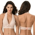 thumbnail image 4 of Curve Muse Plunge Bralette with Floral Lace-2pack-SAGE,LIGHT PINK-S, 4 of 7