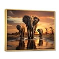 thumbnail image 2 of Designart "Elephant Forms Of Serenity II" Animals Floater Framed Canvas Art Print, 2 of 7