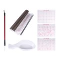 thumbnail image 3 of MasteelfCA 6pcs/Set Four Treasures Calligraphy Exercises Reusable Water Writing Cloth Brush Gridded Fabric Mat Chinese Calligraphy Practicing No Ink, 3 of 7