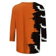 thumbnail image 4 of VKOYWKM Womens Halloween Shirts 3/4 Sleeve Tops Funny Graphic T Shirts Holiday Crew Neck Party Top Blouses, 4 of 5