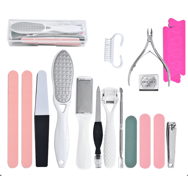 Set de pedicura 17 en 1 lima y molinillo de pies-1 blanco MFZFUKR CPB-US-YYM300-2