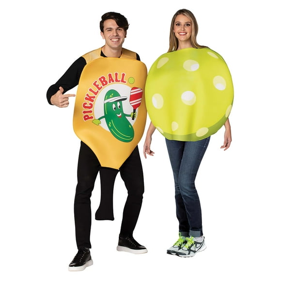 Adult Pickleball Paddle & Ball Couples Costume