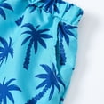 thumbnail image 2 of Ticikt Boys Swim Trunks Swimwear Bathing Suits Swim Shorts Hawaii Holiday Beach Floral Pants with Hat Set,Color:Sky Blue,Size:1-2 Years, 2 of 5