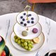 thumbnail image 5 of Plato De Postre De Plástico Soporte de plástico blanco de 3 niveles para postres,bandeja multinivel para dulces,frutas y pasteles (1 pieza) Rkxzt, 5 of 7