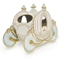 Party Central Club Pack of 12 White and Gold 3-D Cinderella Pumpkin Carriage Centerpieces 11"