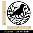 thumbnail image 2 of Crow Raven Branches Self-Inking Rubber Stamp Ink Stamper - Pink Ink - Mini 1/2 Inch, 2 of 7