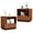 1 Drawer-Walnut-set of 2, variant on YOCWO 3 Drawer Nightstand for Bedroom Set of 2, Classic Chest of Drawers with Arc Edge, Black