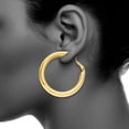 thumbnail image 5 of X & O Women's 14K Yellow Gold Plated Polished 9mm X 40 mm Hoop Earrings, 5 of 7