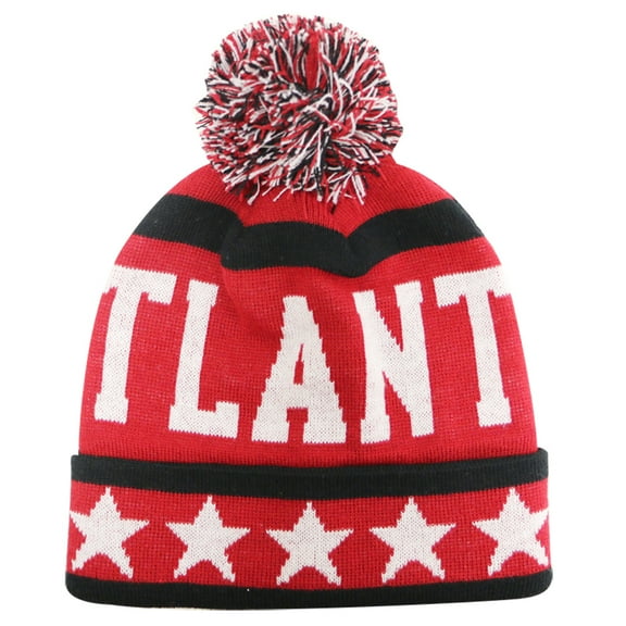 Atlanta City Hunter USA Large Stars Style Men's Winter Hats (Red/Black)