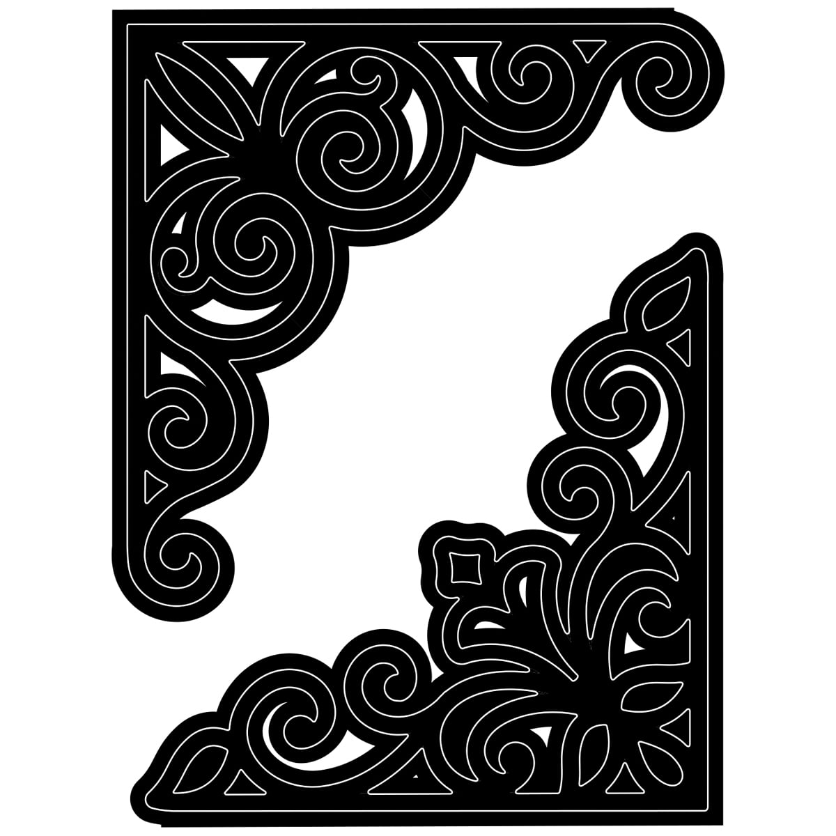 Darice Embossing Essentials DiesScroll Corners