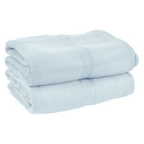 Silky Soft 100% Bamboo Oversized Beach Towels for Adults / Bath Sheet - Extra Soft - Powder Blue - 1