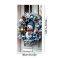 thumbnail image 3 of YANHAIGONG Christmas Door Covers for Front Door,Christmas Door Covers Decorative,Merry Christmas Decorations Door Cover,35 X 71" Christmas Snowman Door Cover,Christmas Day Door and Wall Decoration, 3 of 9