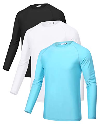 jeansian Men's UPF 50+ Sun Protection Tee Shirts Long Sleeve Dry