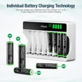 thumbnail image 4 of HiQuick Fast Charging 8 Bay Battery Charger for NiMh NiCD AA AAA Rechargeable Batteries, 4 of 8