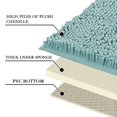 thumbnail image 2 of PrimeBeau Luxury Chenille Bathroom Rug Non Slip Rug Quick Dry Bath Mat, 20" x 32"/17" x 24", Canal Blue, 2 of 5