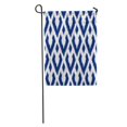 thumbnail image 1 of JSDART Bleu Ethnique Ikat Modèle Abstrait Classique Damas Graphique Multicolore Ogée Jardin Drapeau Décoratif Drapeau Maison Bannière 28x40 Pouces, 1 of 2