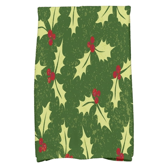 Simply Daisy 18" x 30" Allover Holly Floral Print Hand Towel