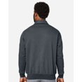 thumbnail image 3 of Harriton M712 Unisex ClimaBloc™ Heavyweight Tactical Quarter-Zip Pullover-Dark Charcoal-S, 3 of 6