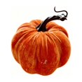 thumbnail image 2 of 5 Inch Velvet Pumpkin Decoration, Light Brown Artificial Fall Decor for Halloween Thanksgiving, Soft Faux Pumpkin Centerpiece for Rustic Home Table Mantel Farmhouse Accent, 2 of 7