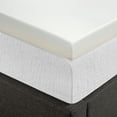 thumbnail image 5 of Mellow 4" Memory Foam Mattress Topper with Green Tea Infusion and Cover, Short Queen, 5 of 8