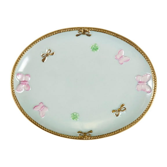 BUTTERFLY SOAP DISH AQUAMARINE - PINK - GOLD