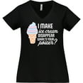thumbnail image 3 of Inktastic I Make Ice Cream Disappear What's Your Power Women's Plus Size V-Neck T-Shirt, 3 of 5