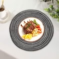 thumbnail image 4 of Round Placemats Set of 6, Cotton Woven Placemat Heat-Resistant Non-Slip Washable Table Mats for Dining Table 7 Inchgrey18cm, 4 of 4