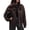 Dark Brown, variant on BTFBM Faux Leather Jacket Women Fall Clothes Long Sleeve, Bomber Jackets, Snaps, Pockets, Oversized, Zip Up Motorcycle Outerwear, Airport, Going Out Outfits, Winter Coat