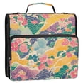 thumbnail image 5 of FORMRS Zipper Binder with Shoulder Strap 2-inch Ring 500 Sheet Capacity File Bag, Yellow Floral Wave, 5 of 5