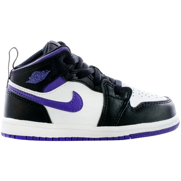 Toddler's Jordan 1 Mid Black/Dark Iris-White (640735 095) - 5