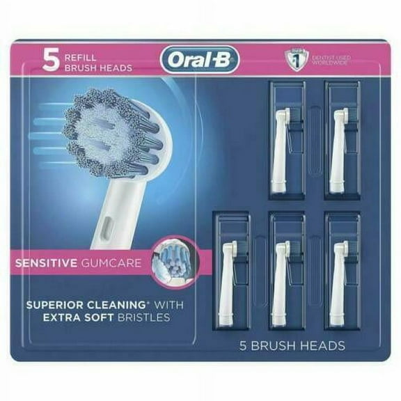 Replacement Toothbrush Heads for Oral-B, Sensitive Gum Care Replacement Brush Heads, 5 Count