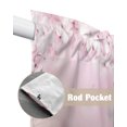 thumbnail image 6 of Swag Curtains, Spring Romantic Pink Peach Flowers Rod Pocket Kitchen Curtains Valances Tier Curtains Swag Valance Curtains for Bedroom Living Room 36" x 45", 2 Panels, 6 of 6