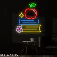 thumbnail image 3 of Glowneon Book Store Decor With School Book Apple Neon Sign, Led Light, 3 of 5