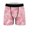 thumbnail image 4 of VgaVtl Plus Size Mens Boxers Valentines Mens Underwear Soft Floral Boxer Briefs Workout Underpants,Pink XXL, 4 of 5