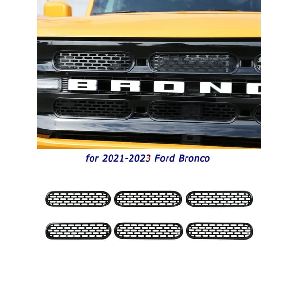 CheroCar Front Grill Mesh Grille Inserts Cover Frame Trims Kit for Ford