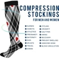 thumbnail image 4 of GZHJMY 1 Pair Lovely Love Heart Compression Socks for Women Men, Knee High Stockings for Athletic Sports,Running,Travel, 4 of 7
