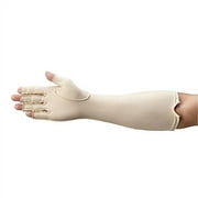 Rolyan Forearm Length Right Compression Glove, Open Finger Compression Sleeve to Control Edema and Swelling, Water Retention, and Vericose Veins, Covers Fingers to Forearm on Right Arm, Small