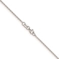 thumbnail image 3 of Diamond2Deal 14K White Gold Diamond-Cut 1.3mm Solid Flat Cable Chain Necklace for Women 18", 3 of 6