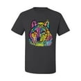 thumbnail image 3 of Colorful Majestic Neon Atric Wolf | Dean Russo Art Animal Lover Men's T-Shirt, Charcoal, XL, 3 of 5