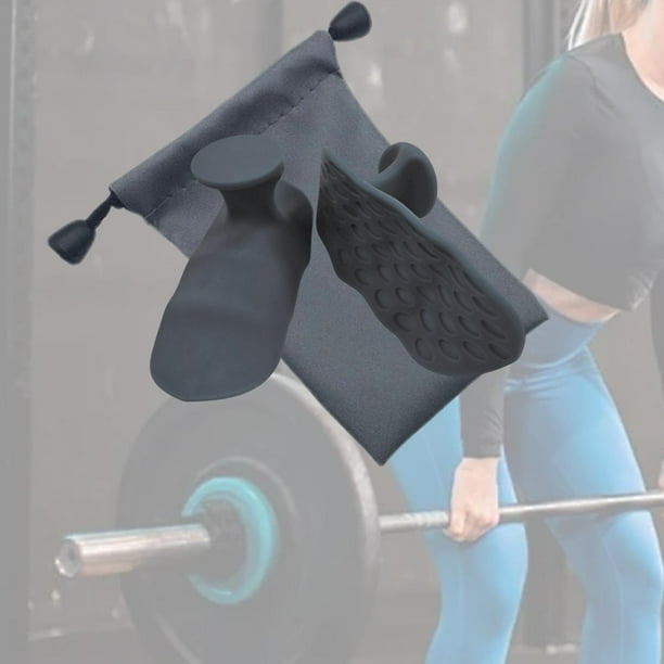2 piezas Mujeres Hombres Guantes de levantamiento de pesas Protección de palma Portable Portable Non Slip Guantes de entrenamiento sin dedos Ligeros Gris