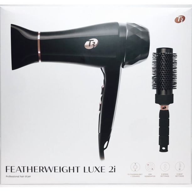 T3 T3 Black Color Featherweight Luxe 2i Professional Hair Dryer W