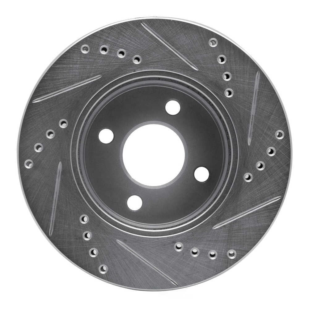 Dynamic Friction Company 631-53002L DFC Brake Rotor - Drilled And Slotted - Silver